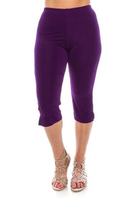 Jostar Capri pant - purple - polyester/spandex
