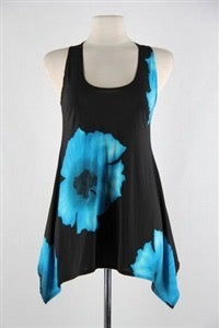 Jostar two point tank top big flower polyester/spandex
