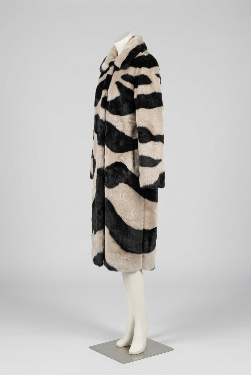 Rebecca Taylor Vegan Leather Shearling Coat