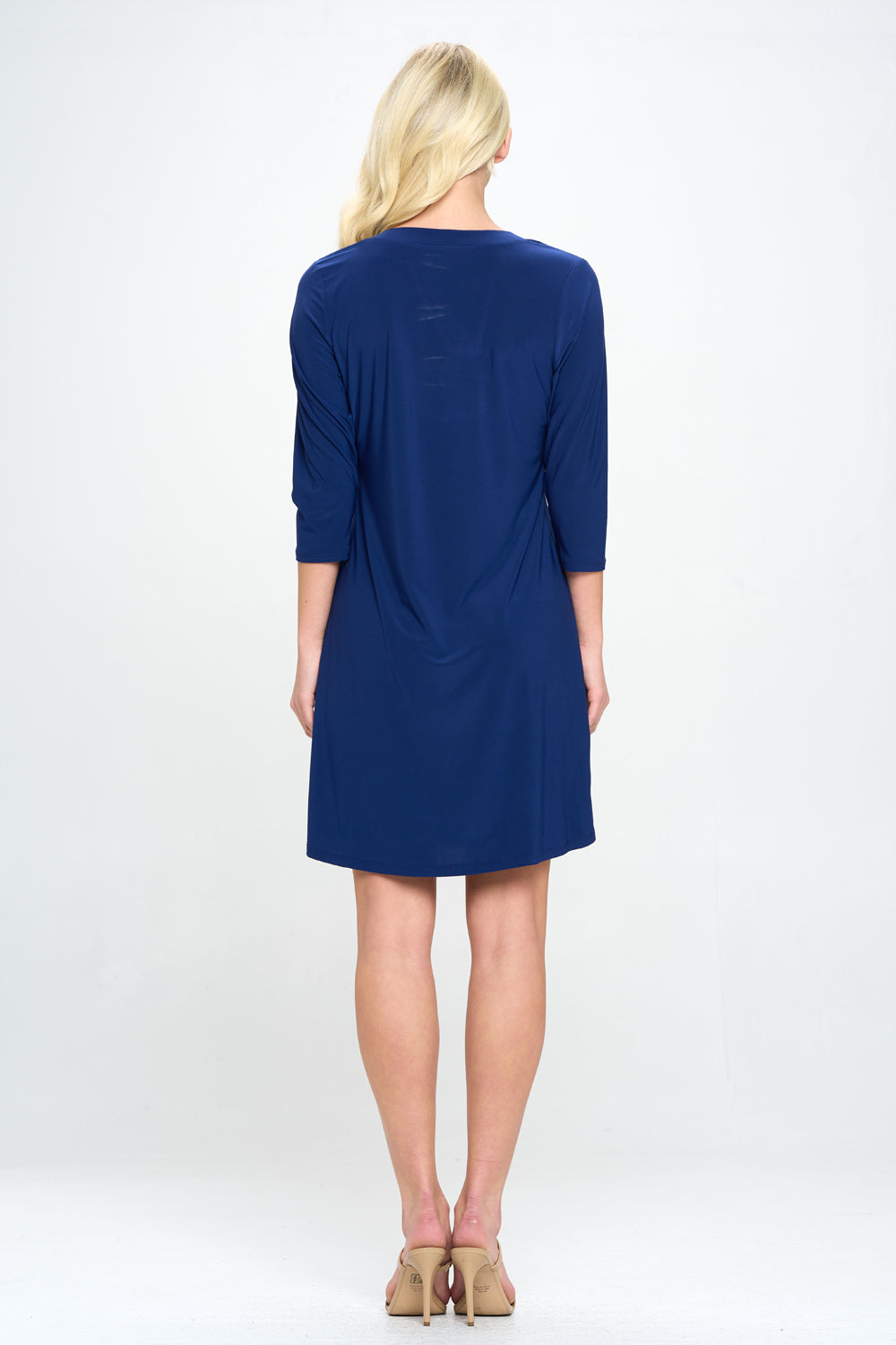 HIT Notch Neck Quarter Sleeve Dress (QS)