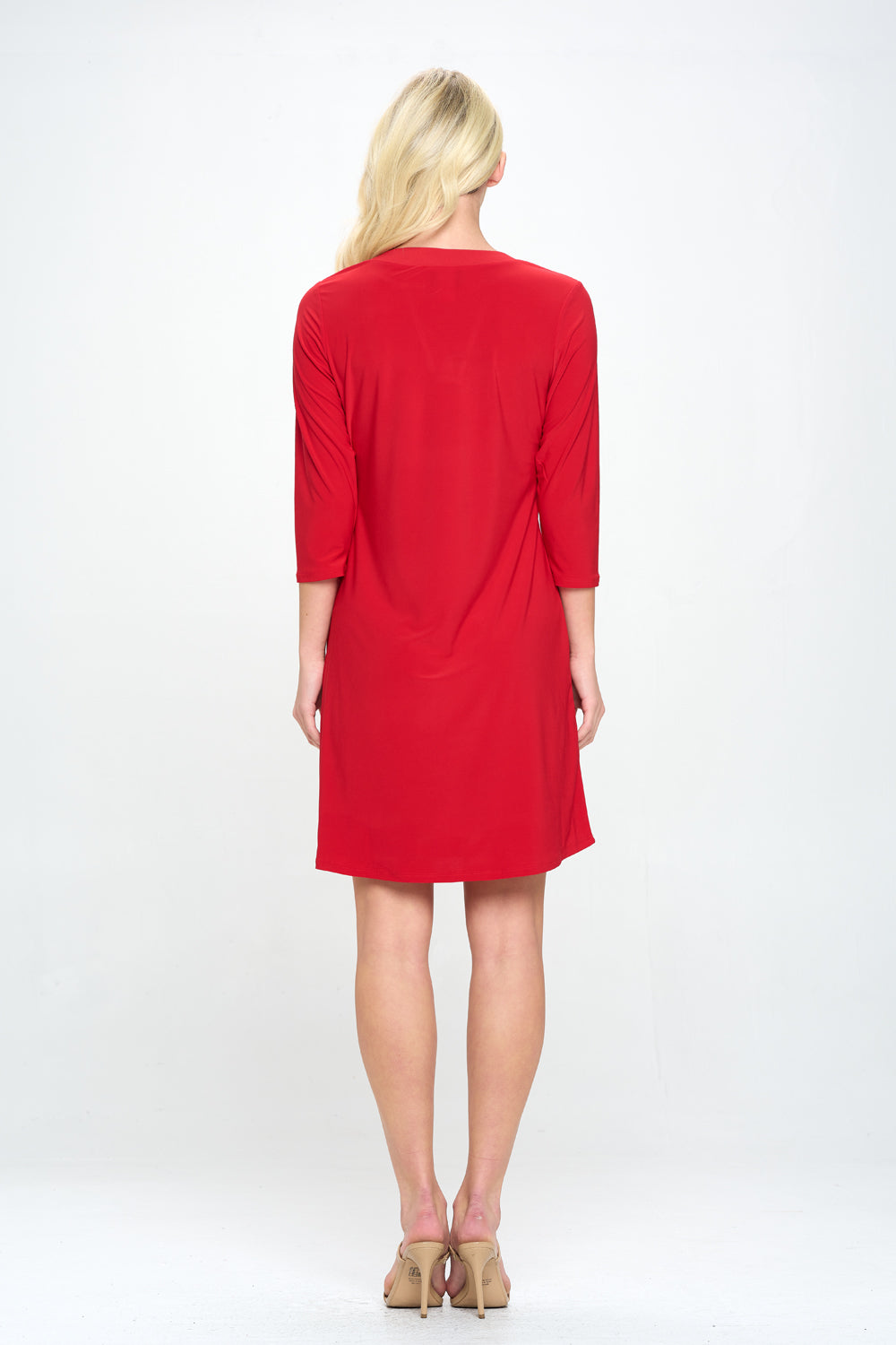 HIT Notch Neck Quarter Sleeve Dress (QS)