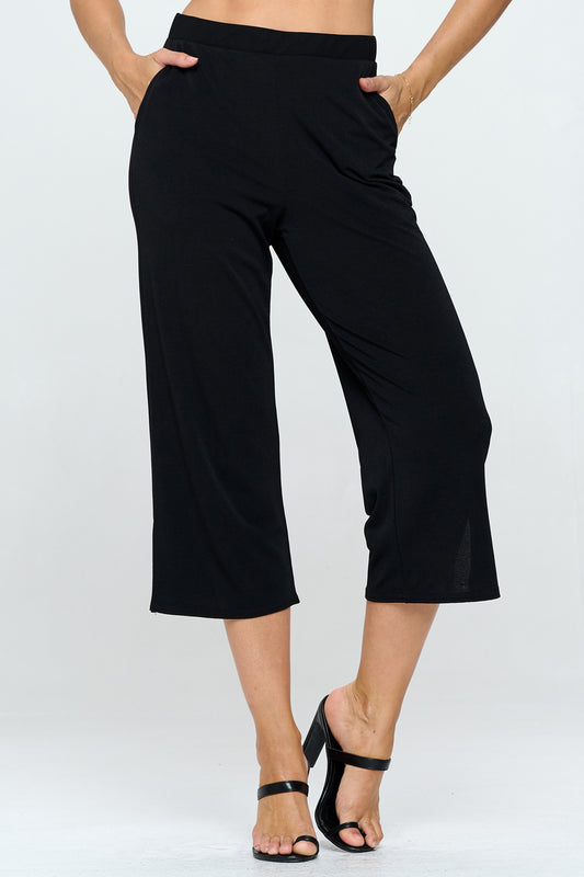 Jostar USA Moss Crepe Wide Leg Angle Pants