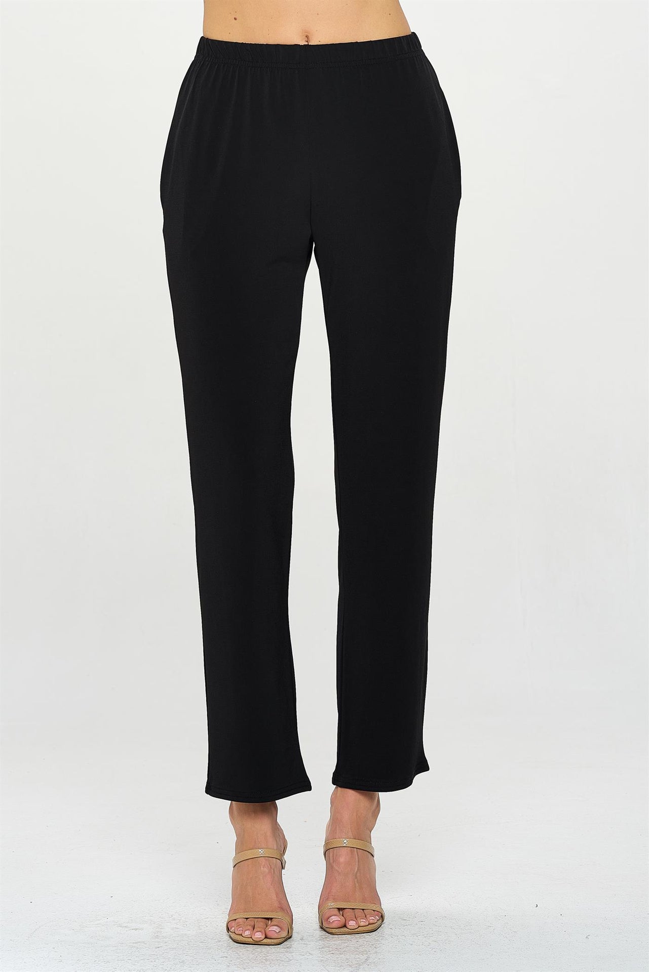 Jostar Elastic Waistband Straight Pants