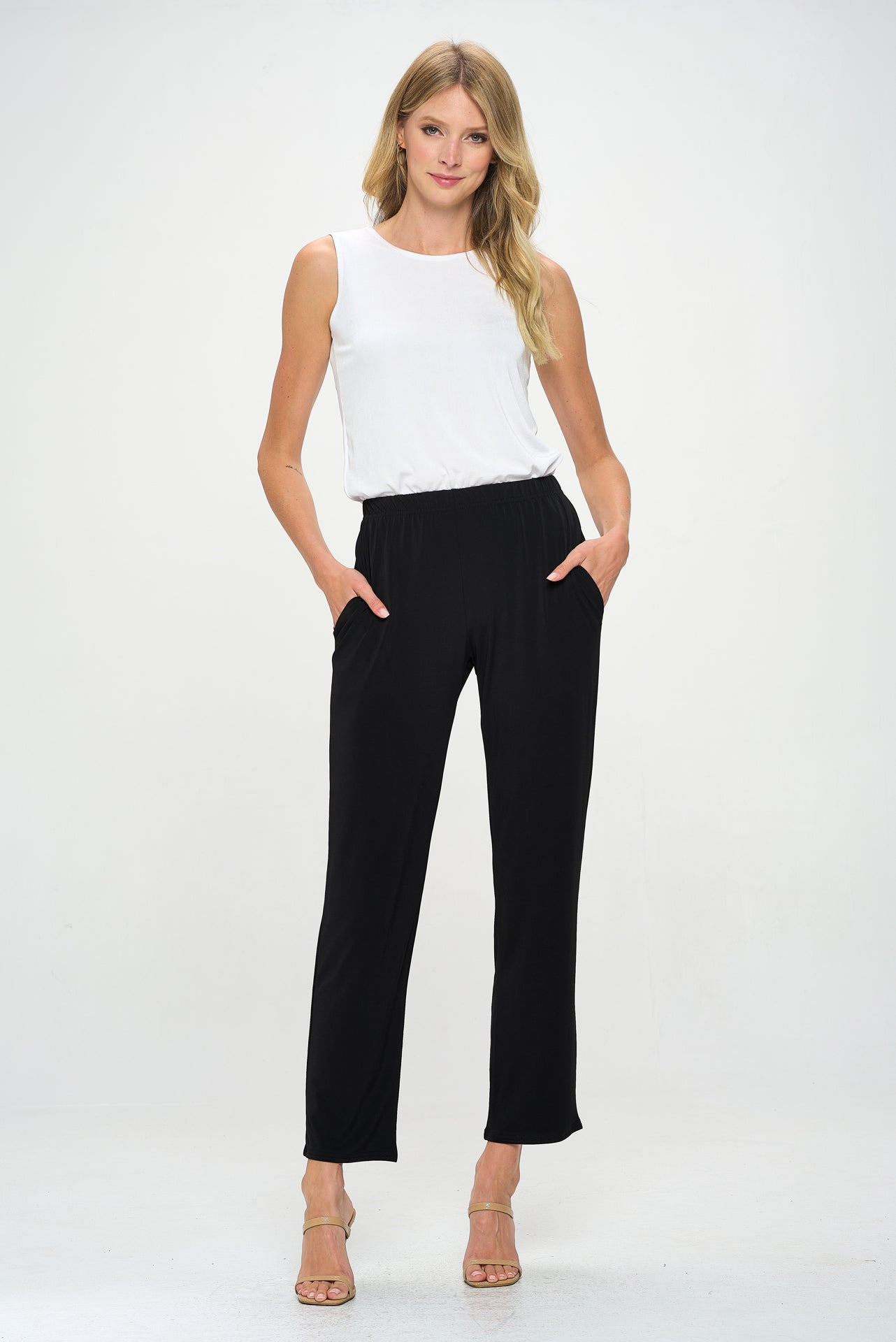 Jostar Elastic Waistband Straight Pants