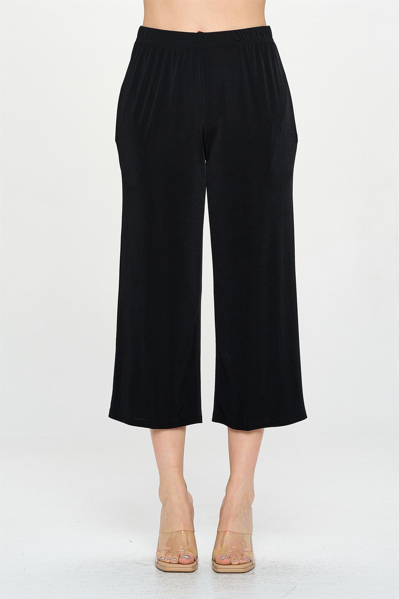 Jostar Elastic Waistband Ankle Pants with Pockets