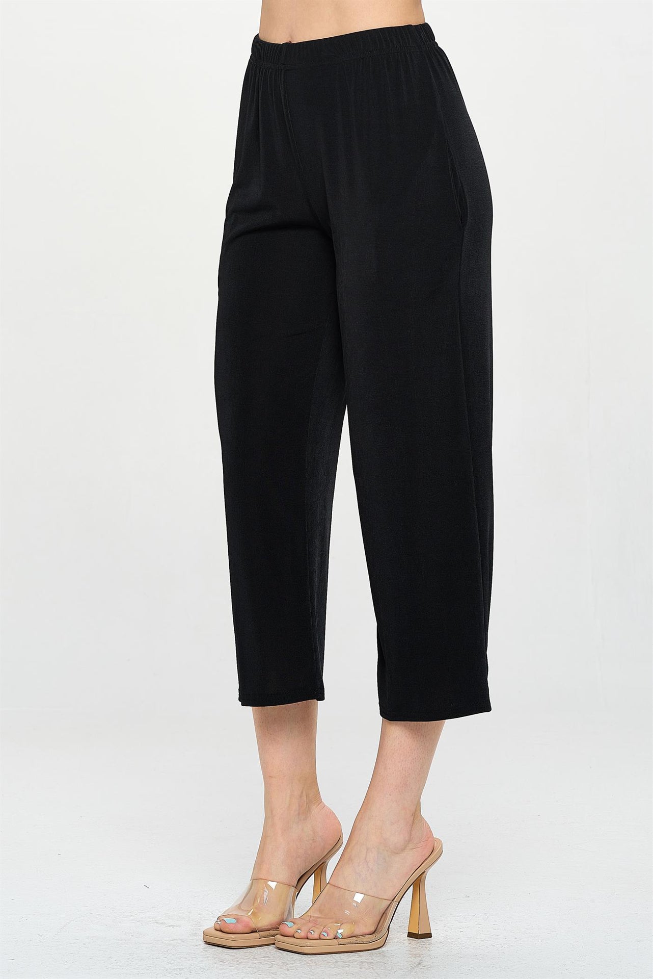 Jostar Elastic Waistband Ankle Pants with Pockets