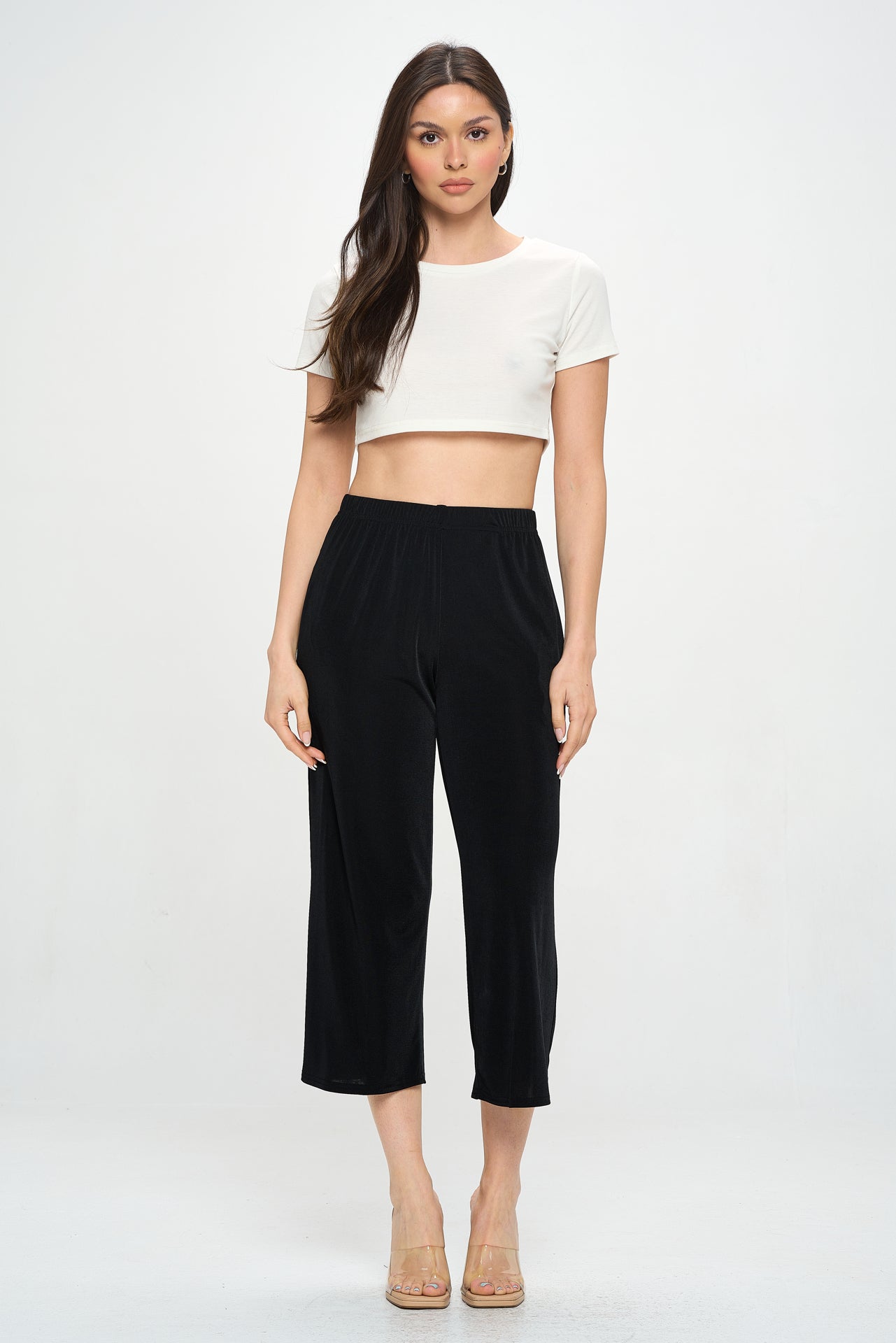 Jostar Elastic Waistband Ankle Pants with Pockets