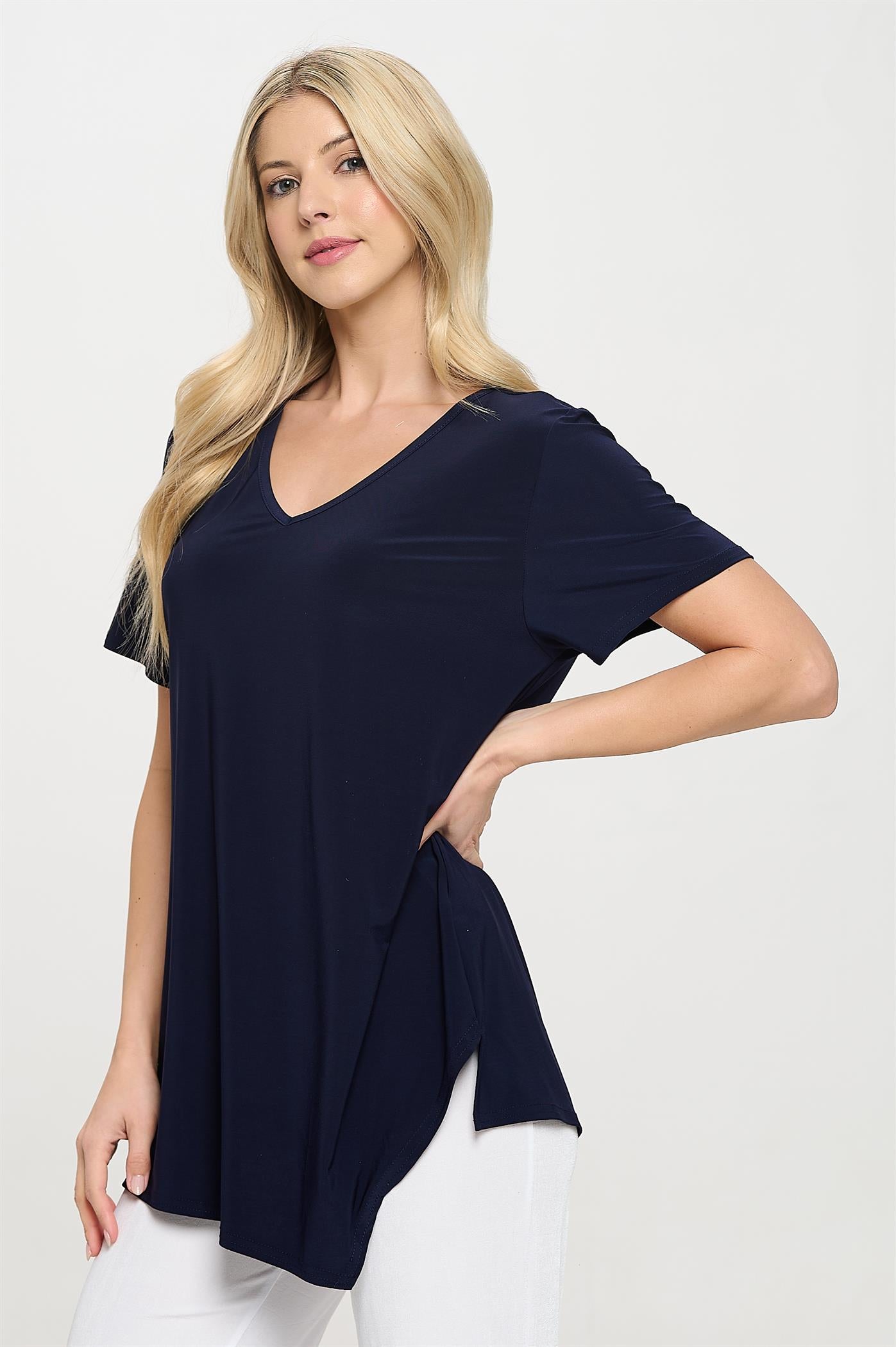 Jostar HIT Point V-Neck Black Blouse