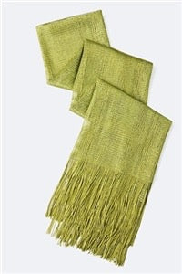 Long glitter scarf with fringe