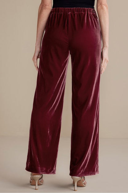 Soft Surroundings Aria Velvet Wide Leg Pants