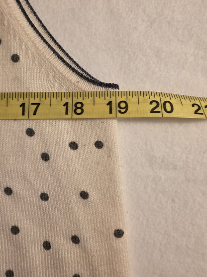 Drapers & Damon Women's 2Piece Polka Dot Sleeveless/ Longsleeve Cartigan Size Large Sweater