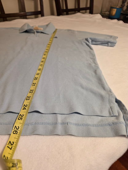 Brooks Brothers Women Sky Blue Pullover 3 Button Collared Large Polo Top