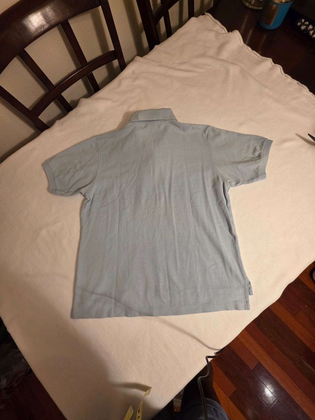 Brooks Brothers Women Sky Blue Pullover 3 Button Collared Large Polo Top