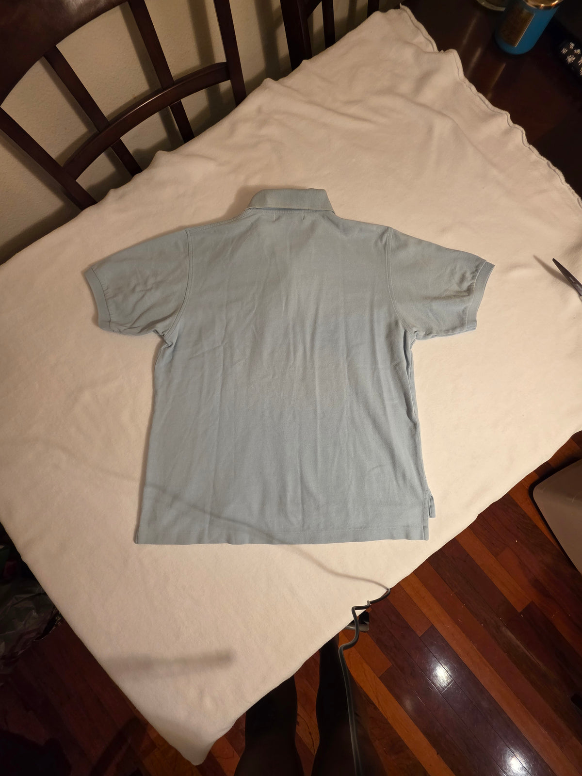 Brooks Brothers Women Sky Blue Pullover 3 Button Collared Large Polo Top
