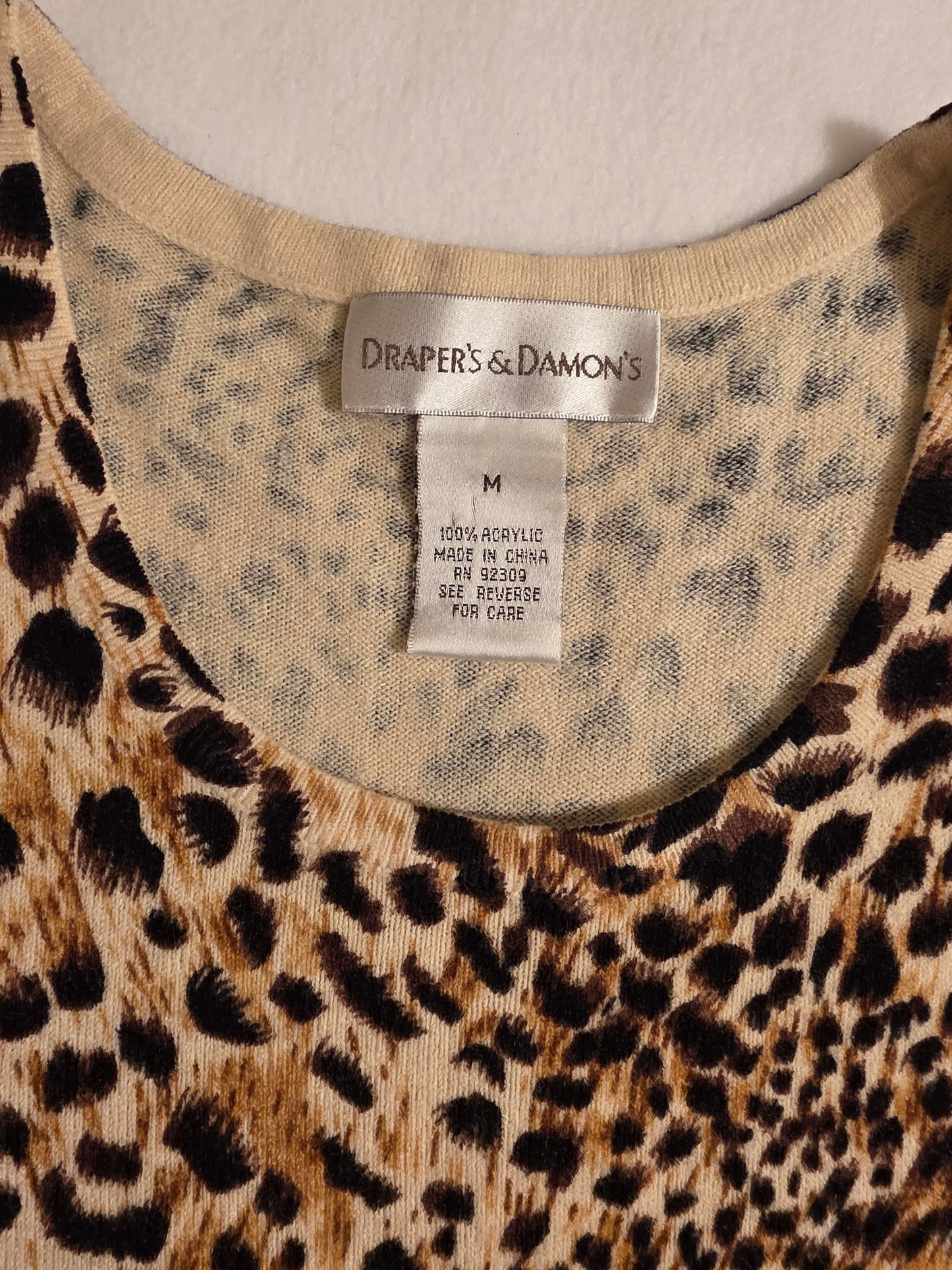 Draper's & Damon's Leopard Print Tank Top – Size M Preowned