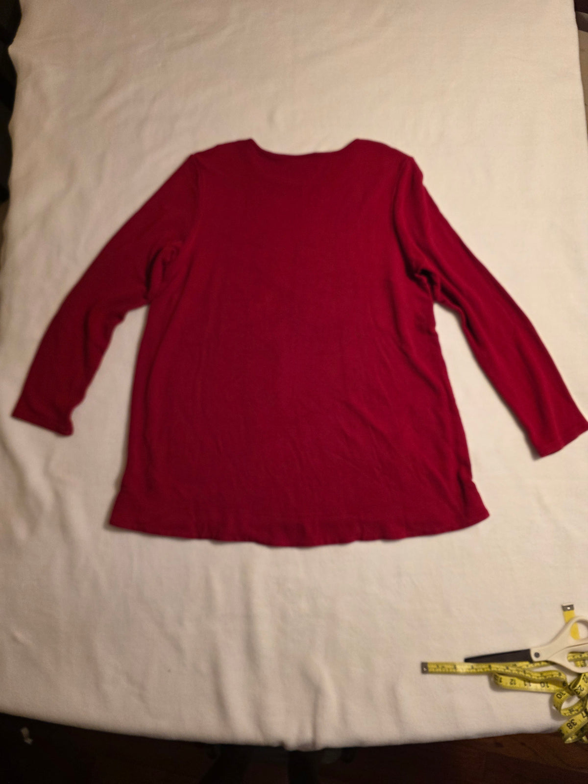 Drapers & Damons Women Round Neck Short Sleeve Pullover Cream Sz Large Sweater