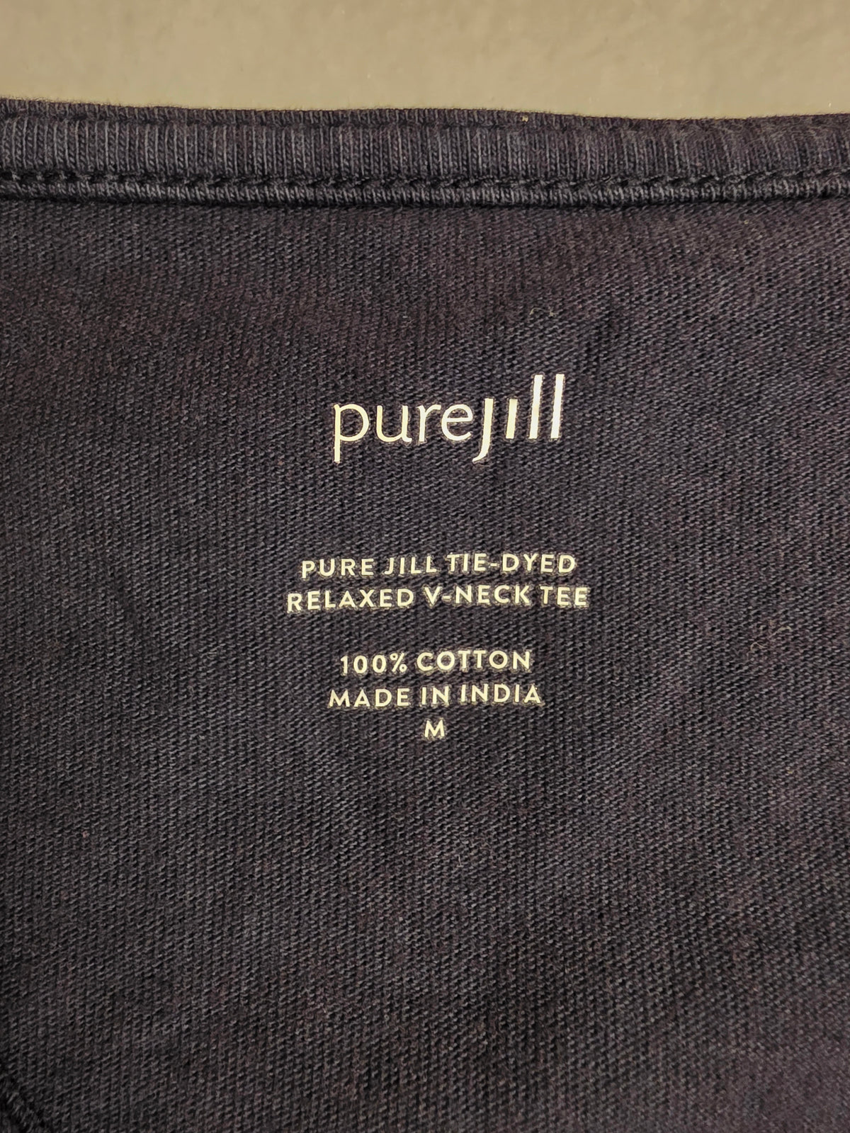 Pure Jill Women Blue w/White Stripe Long Sleeve Sweater w/Pockets