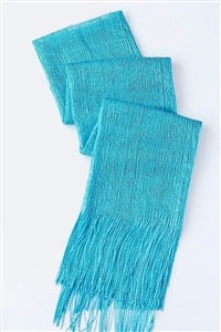 Long glitter scarf with fringe