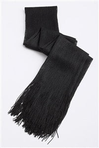 Long glitter scarf with fringe