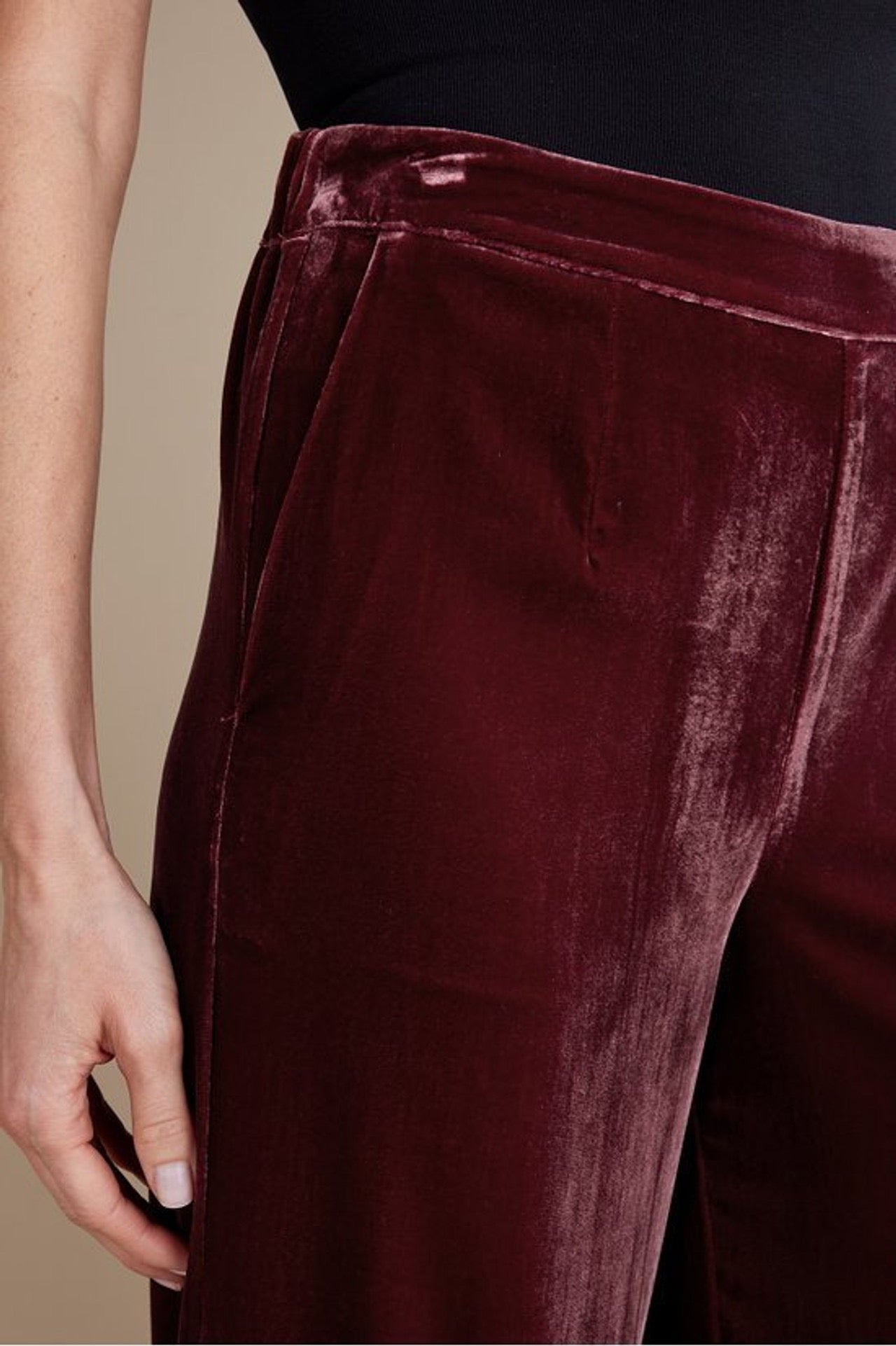 Soft Surroundings Aria Velvet Wide Leg Pants