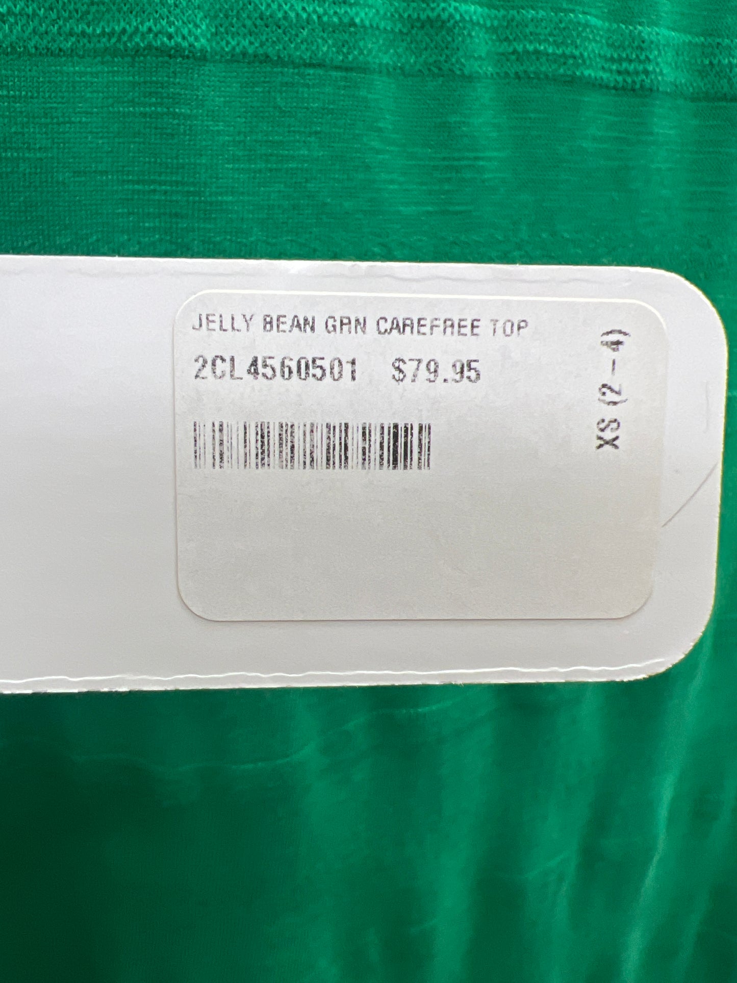 Soft surroundings jellybean, green carefree, extra small blouse.  NWT. ￼