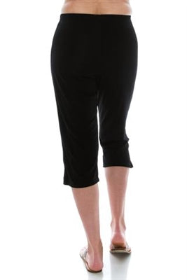 Jostar Capri pant - black - acetate/spandex