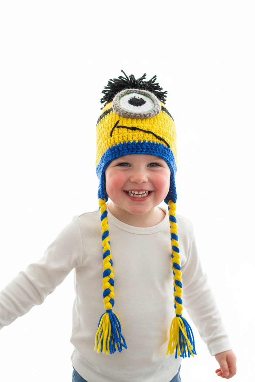 Single Eye With a Smile Knitted Hat