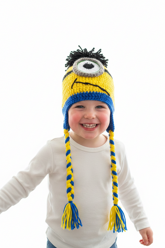 Single Eye With a Smile Knitted Hat