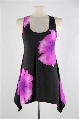 Jostar two point tank top  big flower polyester/spandex