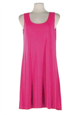 Short tank dress - fuschia - polyester/spandex