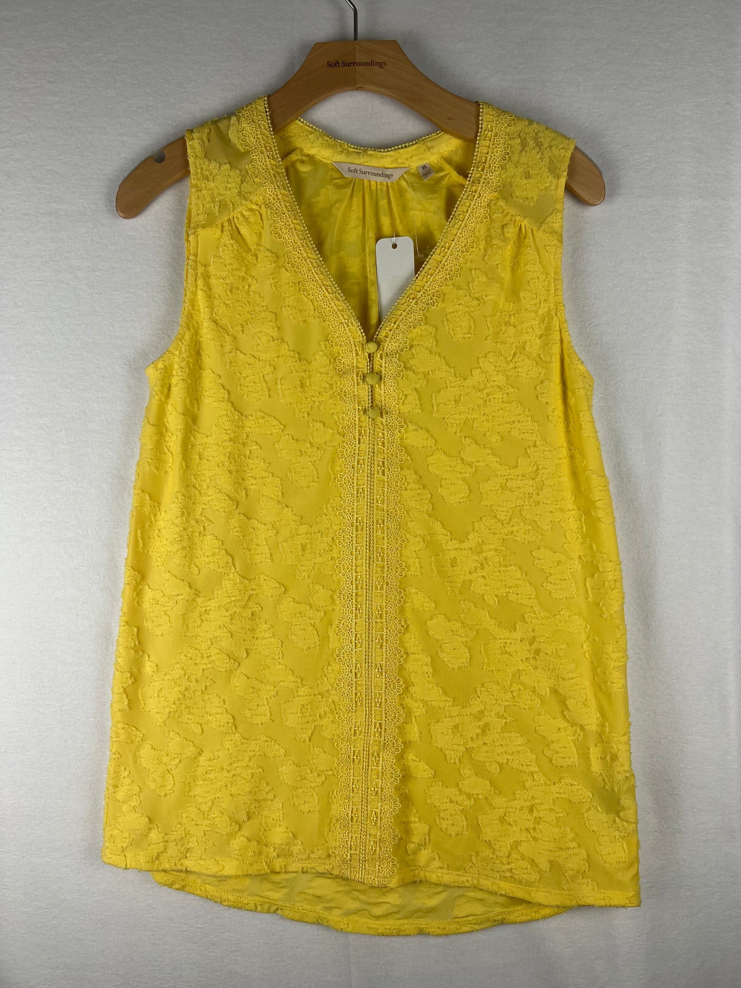 Soft Surroundings Ange Lemon Drop Blouse NWT