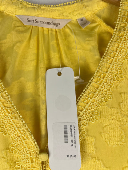 Soft Surroundings Ange Lemon Drop Blouse NWT