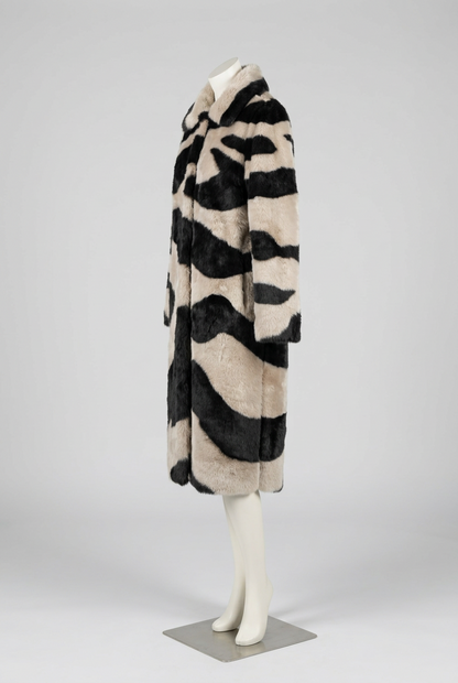 Rebecca Taylor Vegan Leather Shearling Coat