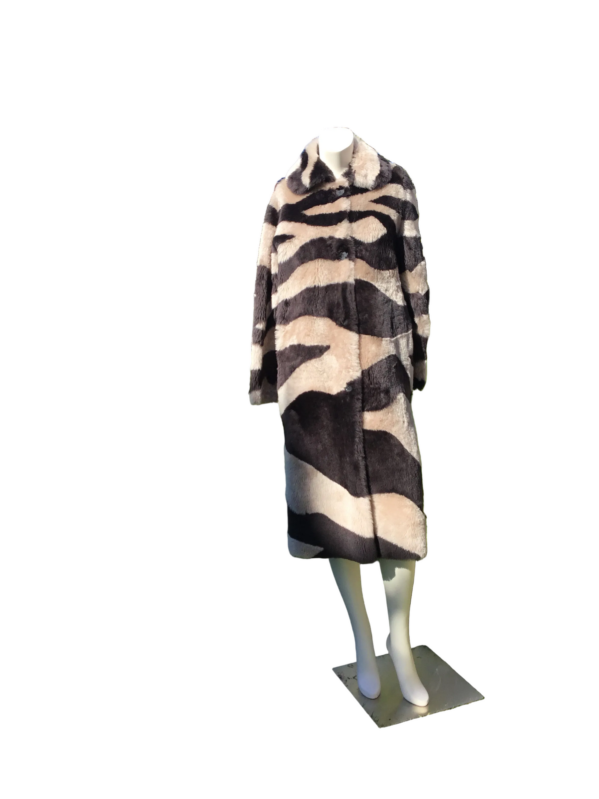 Rebecca Taylor Vegan Leather Shearling Coat