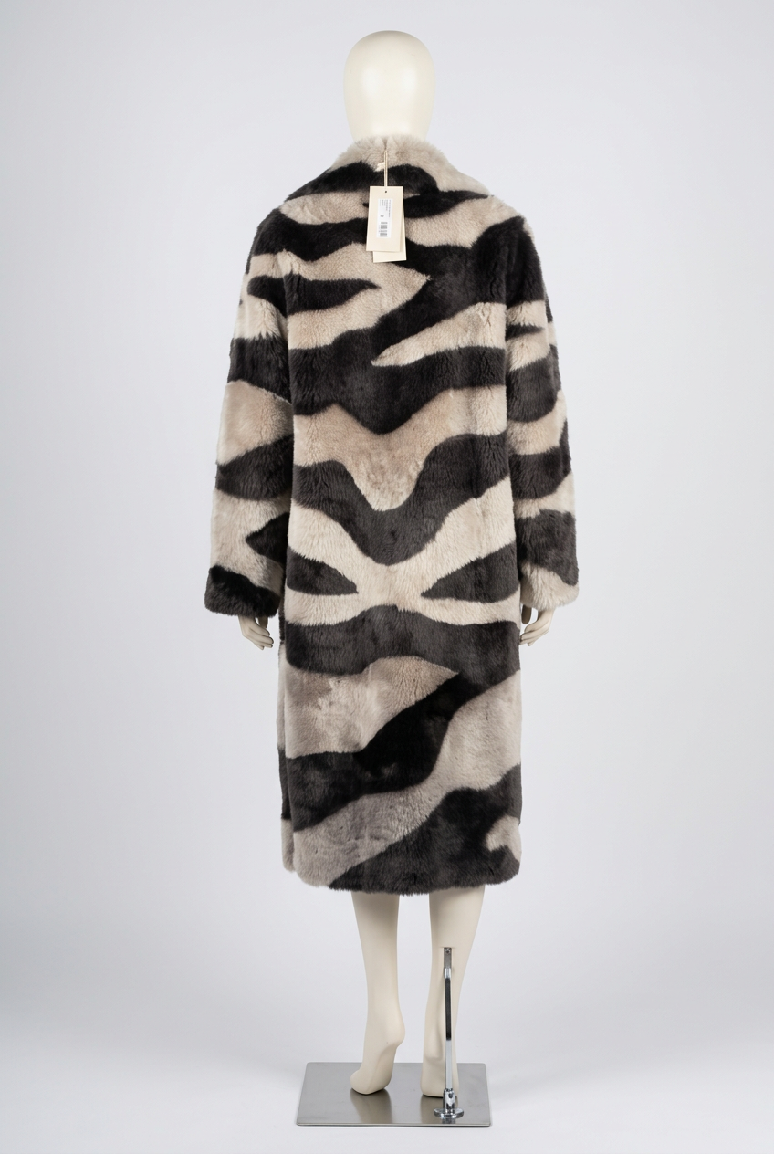 Rebecca Taylor Vegan Leather Shearling Coat