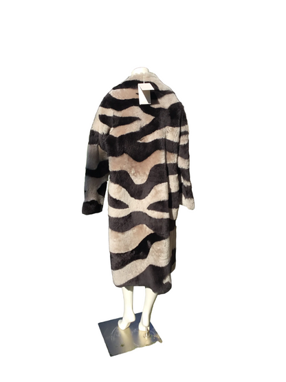 Rebecca Taylor Vegan Leather Shearling Coat