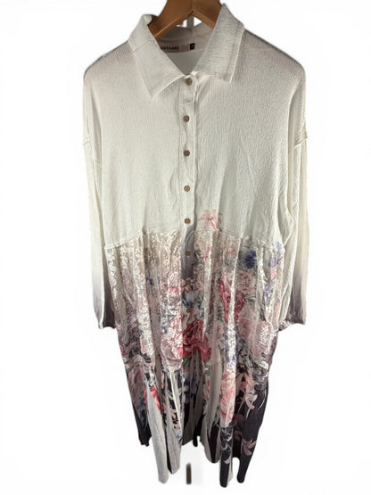 Origami Floral Lace Tunic Size Small