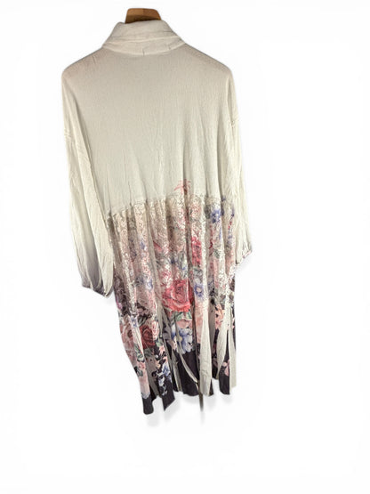 Origami Floral Lace Tunic Size Small
