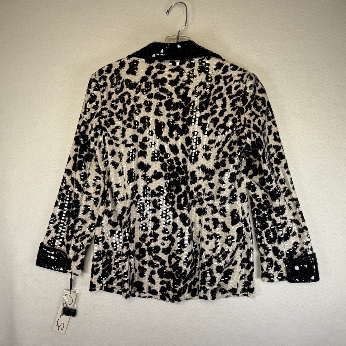 Clara S. leopard-print blazer back view