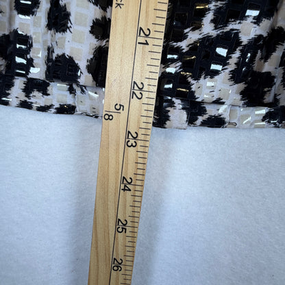 Clara S. leopard blazer width measurement photo