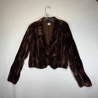 ISABEL brown velvet blazer product photo