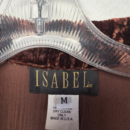 ISABEL Medium label with dry clean only and Made in USA details