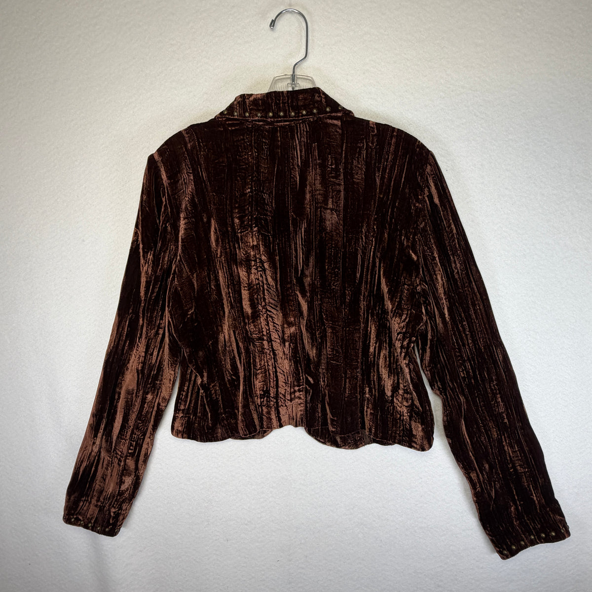 ISABEL brown velvet blazer measurement photo