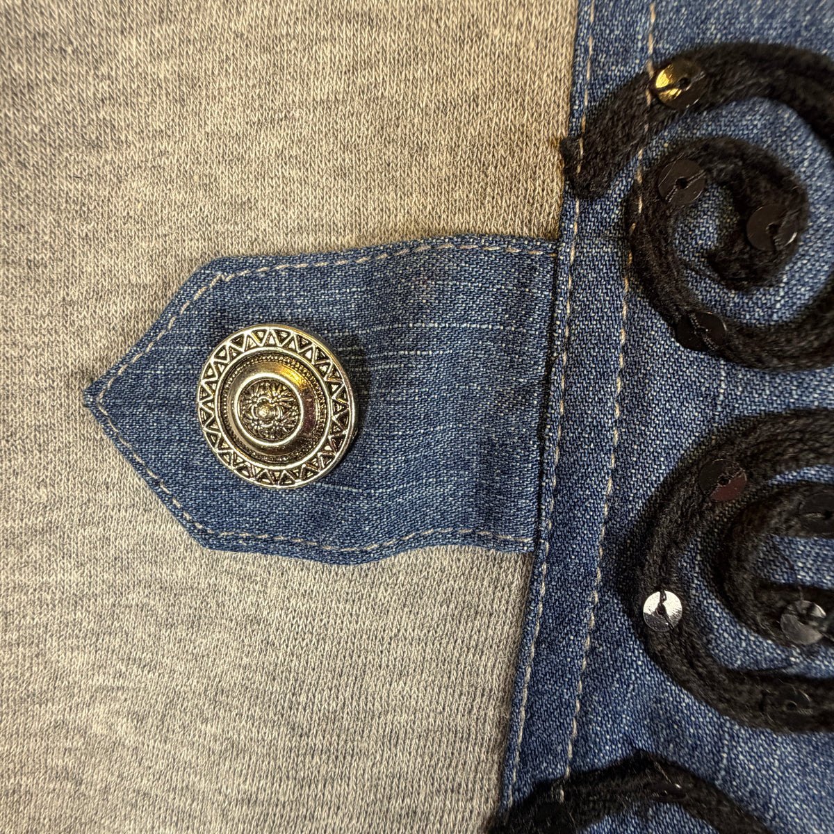 Bleu Bayou jacket detail photo