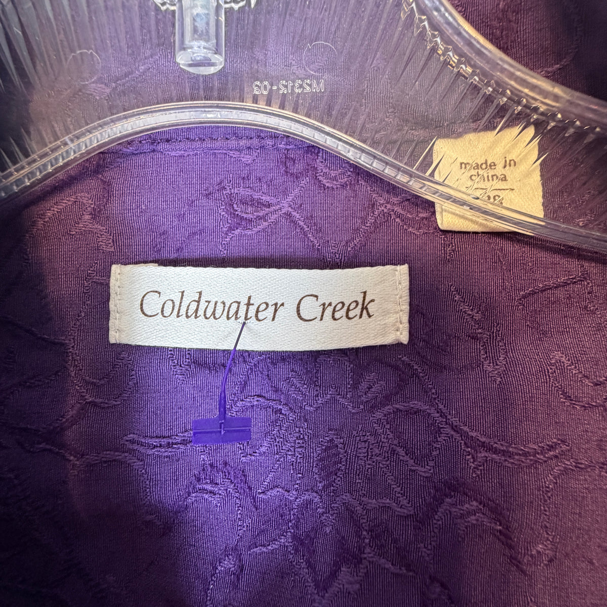 Coldwater Creek purple blazer detail