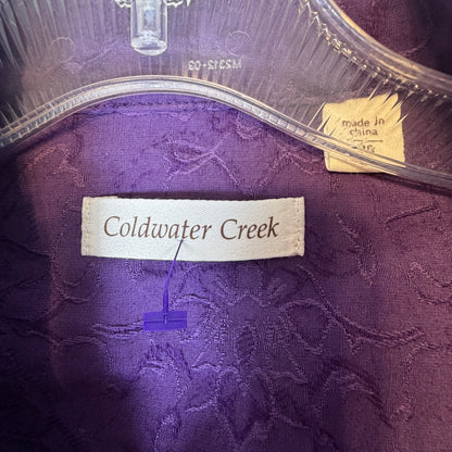 Coldwater Creek purple blazer detail