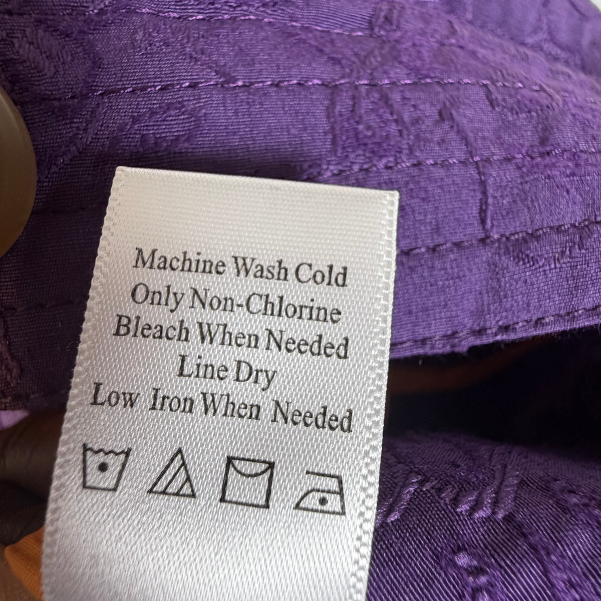 Coldwater Creek purple blazer fabric and label detail