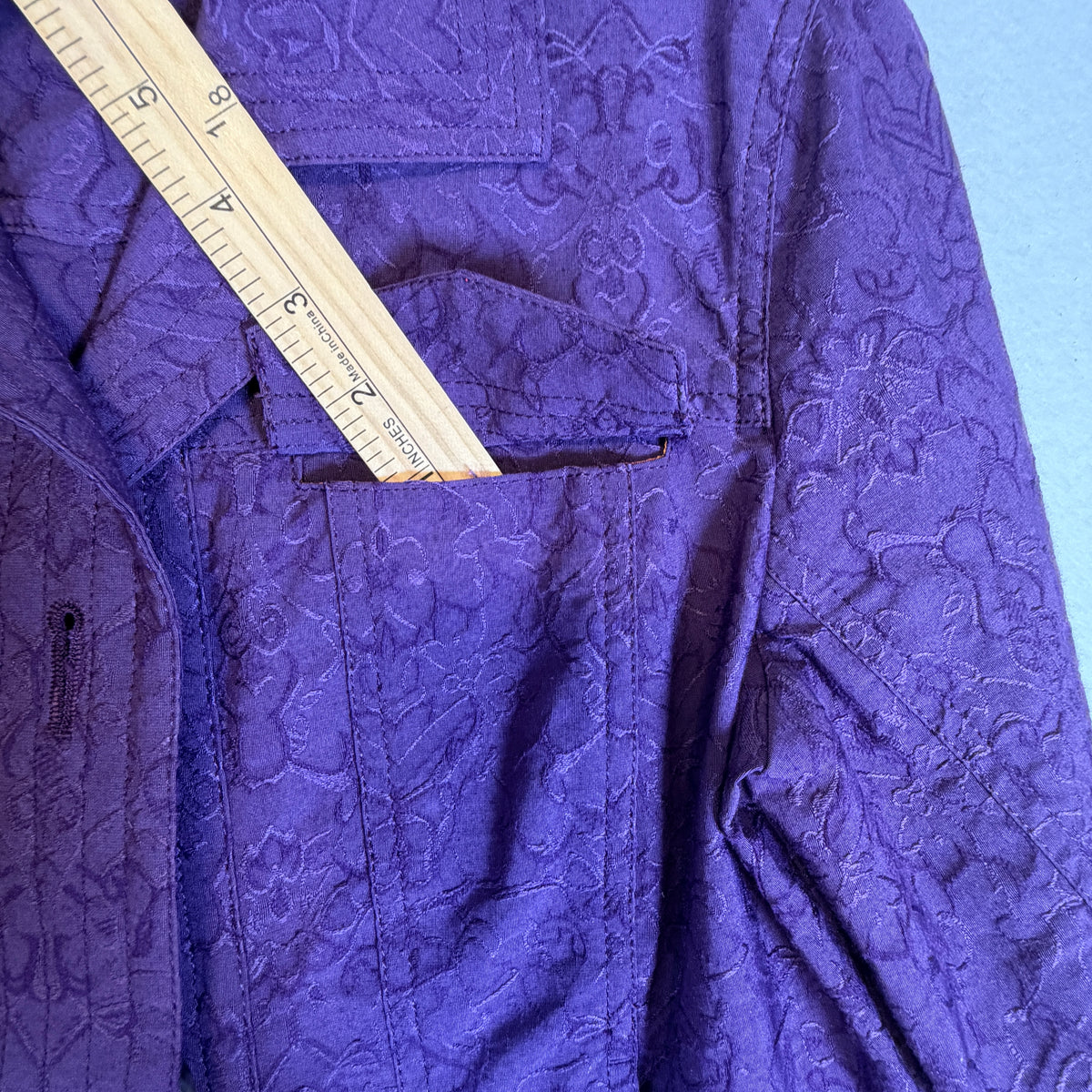 Coldwater Creek purple blazer measurement photo