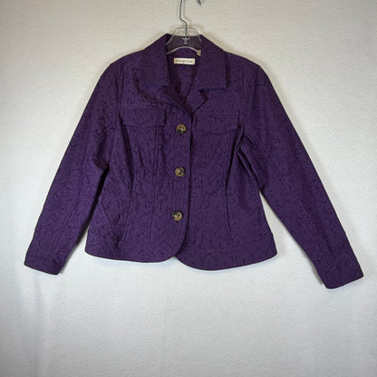 Coldwater Creek purple blazer label detail