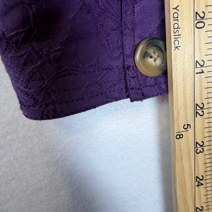 Coldwater Creek purple textured petite blazer product photo